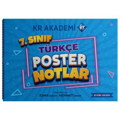 Kr Akademi Yayınları 7. Sınıf Türkçe Poster Notlar 
