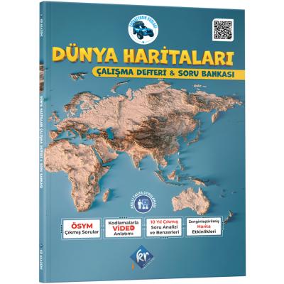 Kr Akademi Yayınları Coğrafyanın Kodları Dünya Haritaları Çalışma Defteri ve Soru Bankası