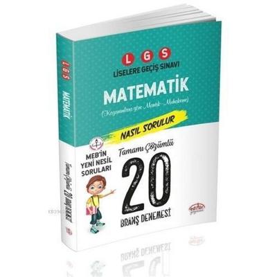LGS Matematik 20 Deneme Sınavı Editör Yayınevi