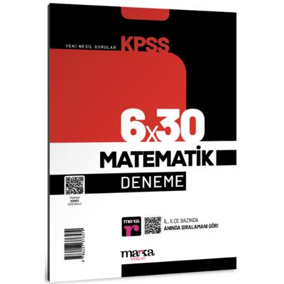Marka Yayınları 2024 KPSS Matematik 6x30 Deneme Tamamı Video Çözümlü