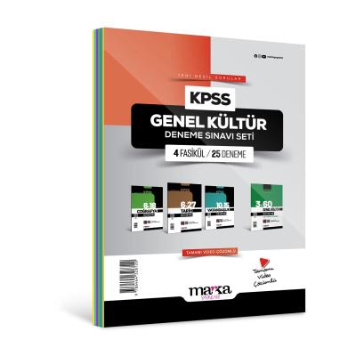 Marka Yayınları Kpss Genel Kültür Deneme Sınavı Seti 4 Fasikül 25 Deneme