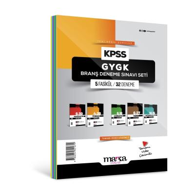 Marka Yayınları Kpss Gygk Branş Deneme Sınavı Seti 5 Fasikül 32 Deneme