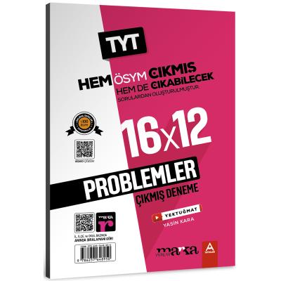 Marka Yayınları Tyt Problemler Ösym Çıkmış Ve Çıkabilecek Sorulardan Oluşturulmuş 16 Deneme Sınavı Tamamı Video Çözümlü