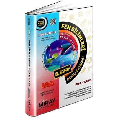 Miray Yayınları LGS 8. Sınıf Fen Bilimleri Öğretmenin Pratik Notları Soru Bankası