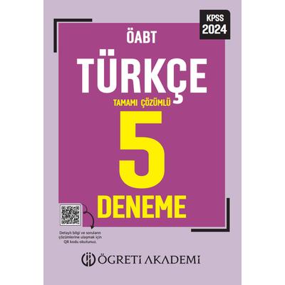 Öğreti Akademi 2024 KPSS ÖABT Türkçe Tamamı Çözümlü 5 Deneme