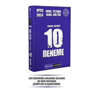Pegem Yayınları 2024 KPSS Genel Yetenek Genel Kültür Tamamı Çözümlü 10 Deneme