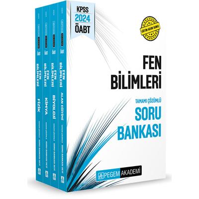 Pegem Yayınları 2024 KPSS ÖABT Fen Bilimleri Tamamı Çözümlü Soru Bankası (4 Kitap)