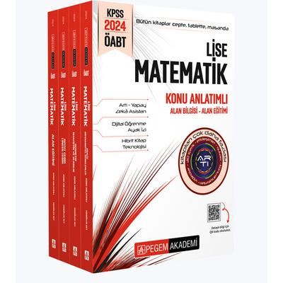 Pegem Yayınları 2024 KPSS ÖABT Lise Matematik Konu Anlatımlı (4 kitap)