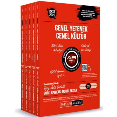 Pegem Yayınları 2025 KPSS Genel Yetenek Genel Kültür Tamamı Çözümlü Soru Bankası Seti - (5 Kitap)