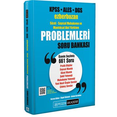 Pegem Yayınları KPSS ALES DGS Ezberbozan Sözel-Sayısal Muhakeme ve Mantıksal Akıl Yürütme Problemleri Soru Bankası