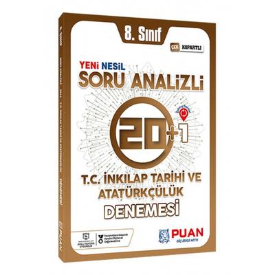 Puan Yayınları 8. Sınıf LGS T.C. İnkılap Tarihi ve Atatürkçülük Soru Analizli 20+1 Deneme