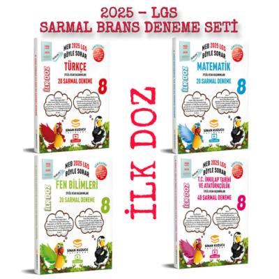 Sinan Kuzucu Yayınları 2025 LGS 8. Sınıf  MEB BÖYLE SORAR SARMAL BRANŞ DENEME SETİ İlk Doz (4 Kitap)
