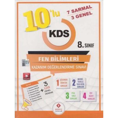 Sonuç Yayınları Lgs 8. Sınıf Fen Bilimleri 10'Lu Kazanım Değerlendirme Sınavı