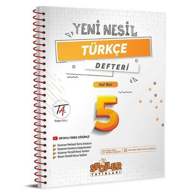Spoiler Yayınları 5. Sınıf Yeni Nesil Türkçe Defteri