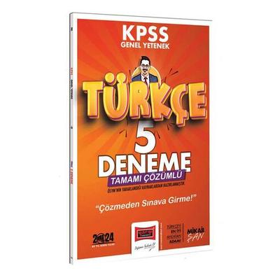 Yargı Yayınları 2024 KPSS Genel Yetenek Türkçe Tamamı Çözümlü 5 Deneme (Mikail Şan)