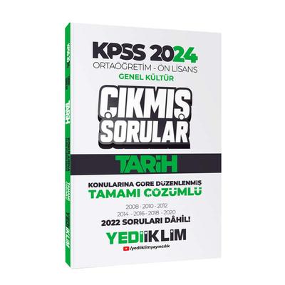 Yediiklim Yayınları KPSS 2024 Ortaöğretim-Önlisans Tarih Konularına Göre  Çıkmış Sorular