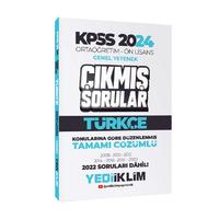Yediiklim Yayınları KPSS 2024 Ortaöğretim-Önlisans Türkçe Konularına Göre Çıkmış Sorular