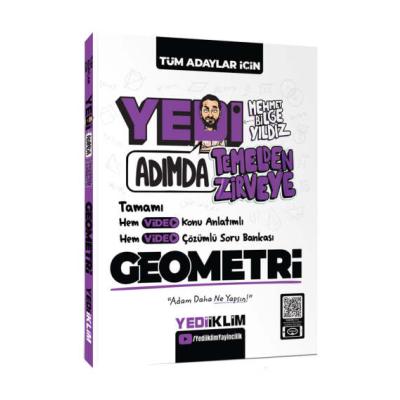Yediiklim Yayınları KPSS-ALES-DGS Yedi Adımda Temelden Zirveye Geometri Video Konu Anlatımlı Video Çözümlü Soru Bankası