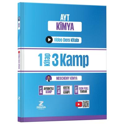 Zeduva Yayınları Meschemy Kimya AYT Kimya 1 Kitap 3 Kamp Video Ders Kitabı